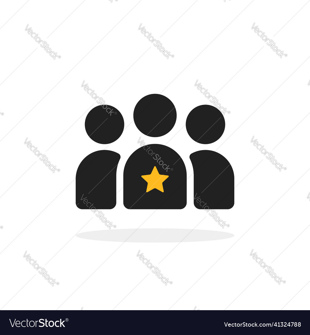 Simple people icon like winner or leader Vector Image