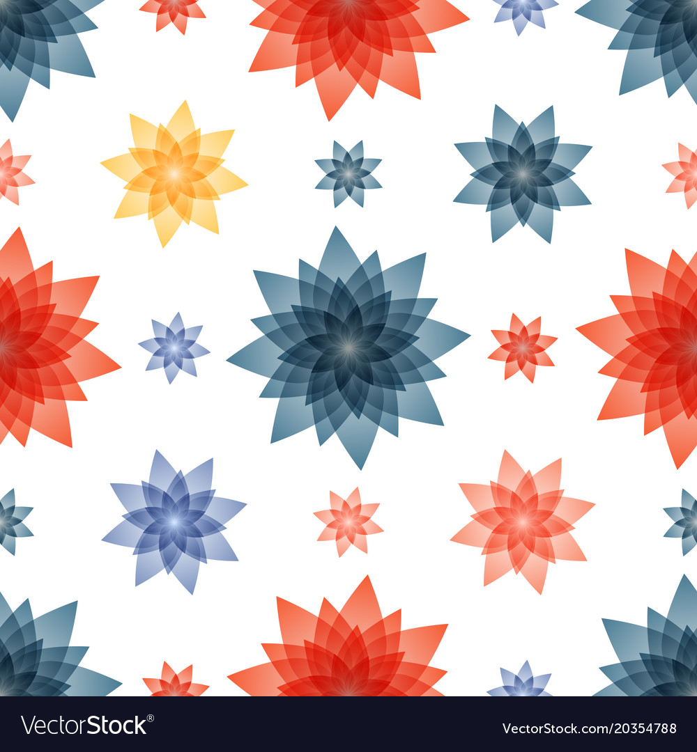 Tablecloth with red and blue flowers