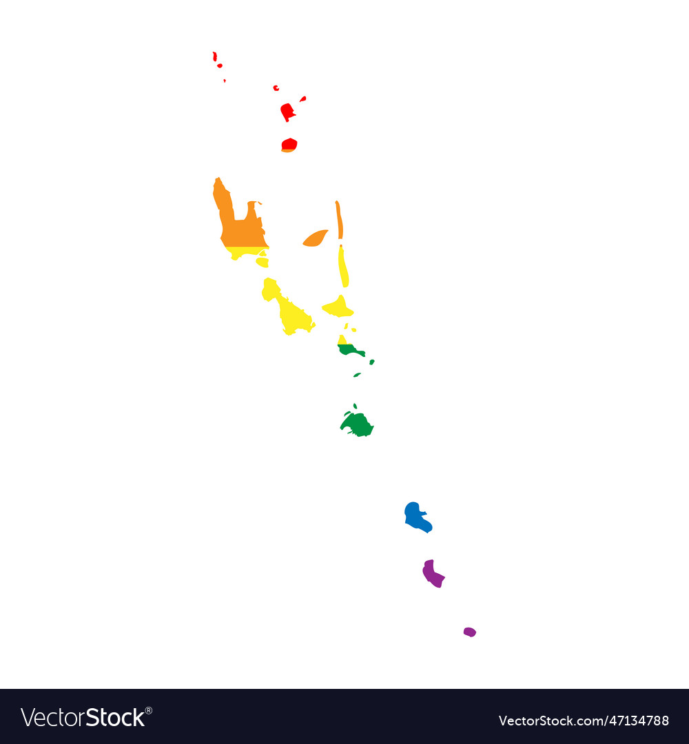 Vanuatu rainbow map Royalty Free Vector Image - VectorStock