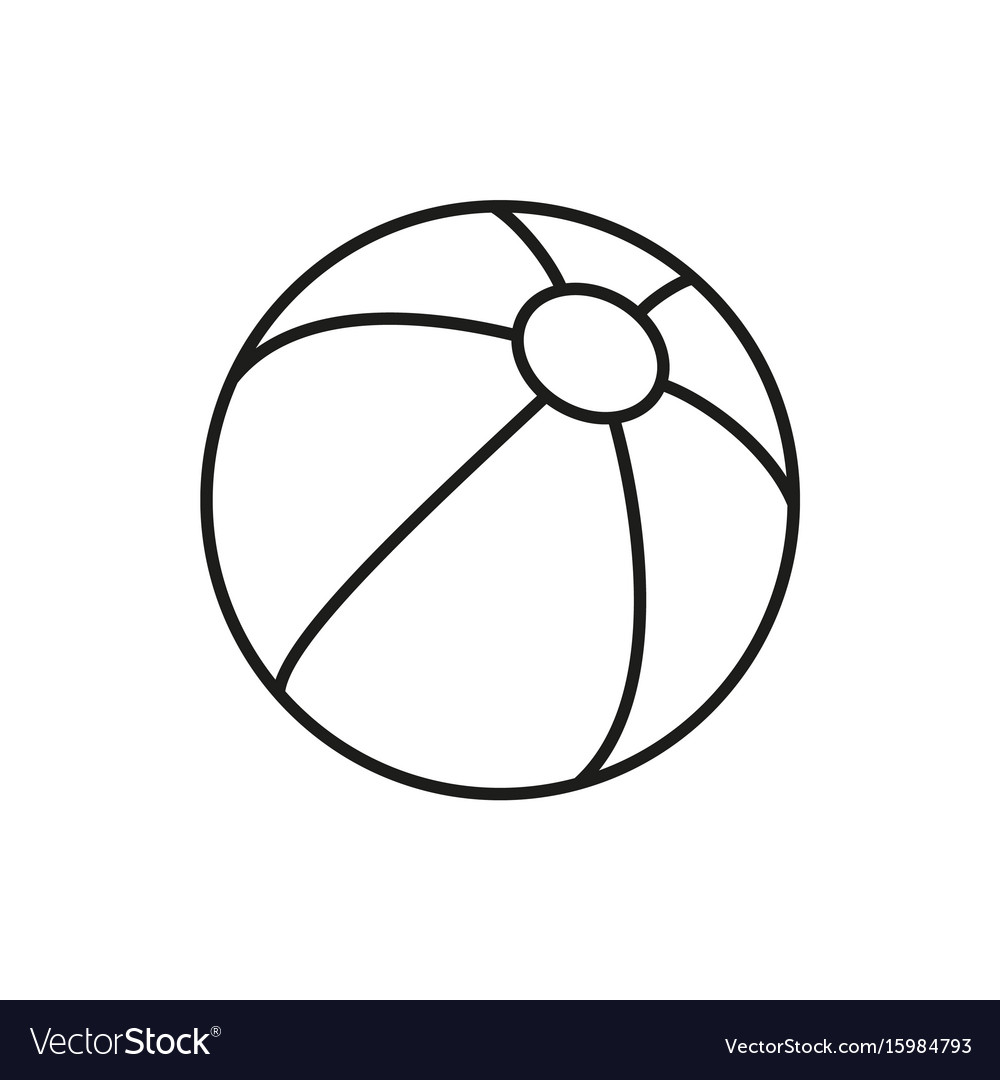 Ball for kid icon on white background Royalty Free Vector