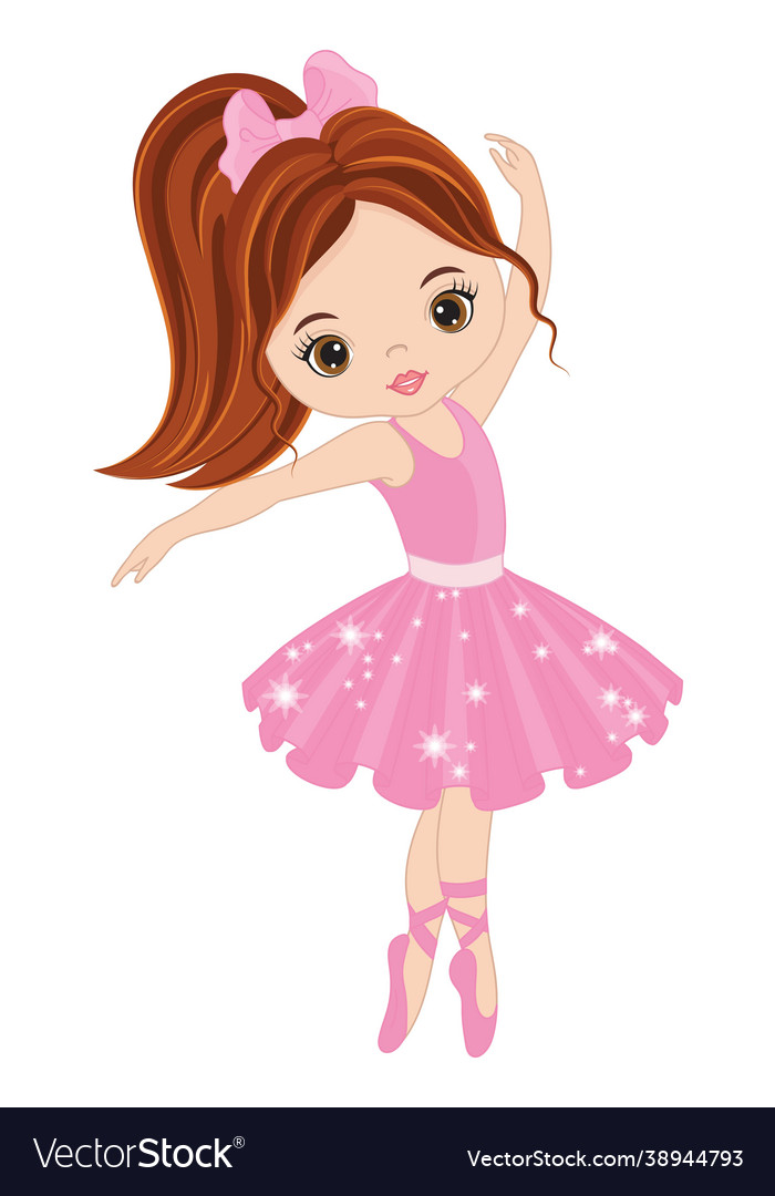 Beautiful ballerina wearing pink tutu dress Vector Image