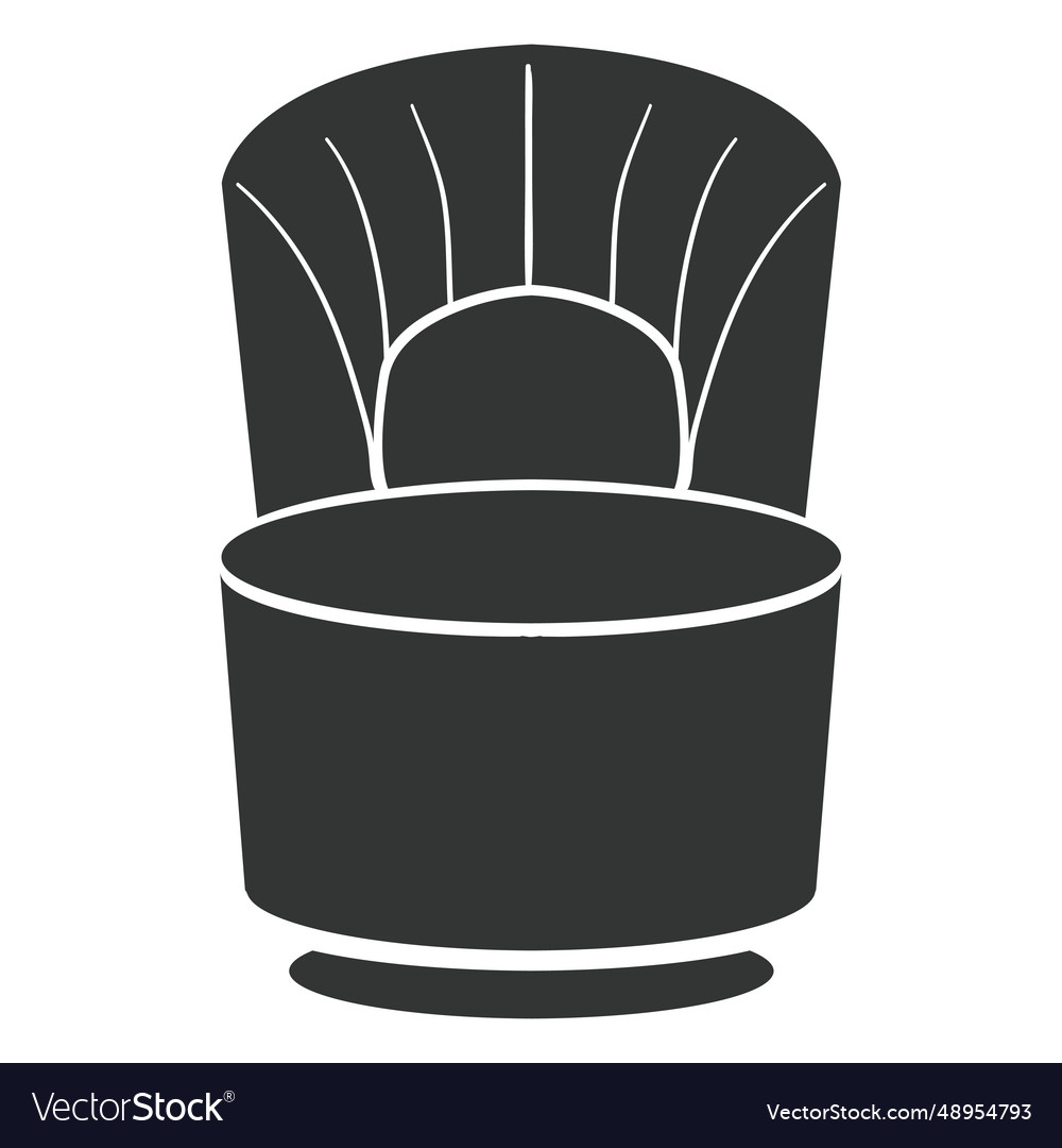 Poof with back flat icon Royalty Free Vector Image