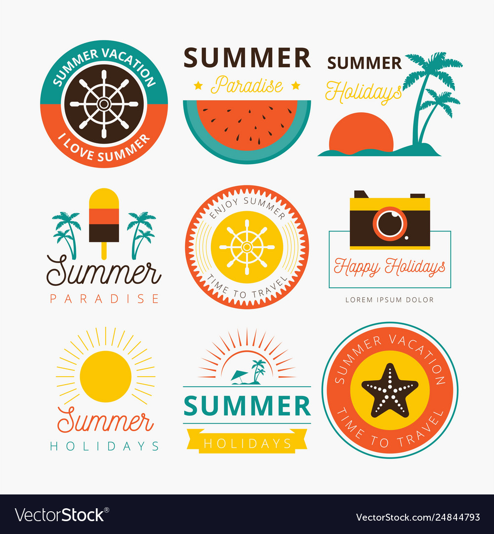 Summer badge design