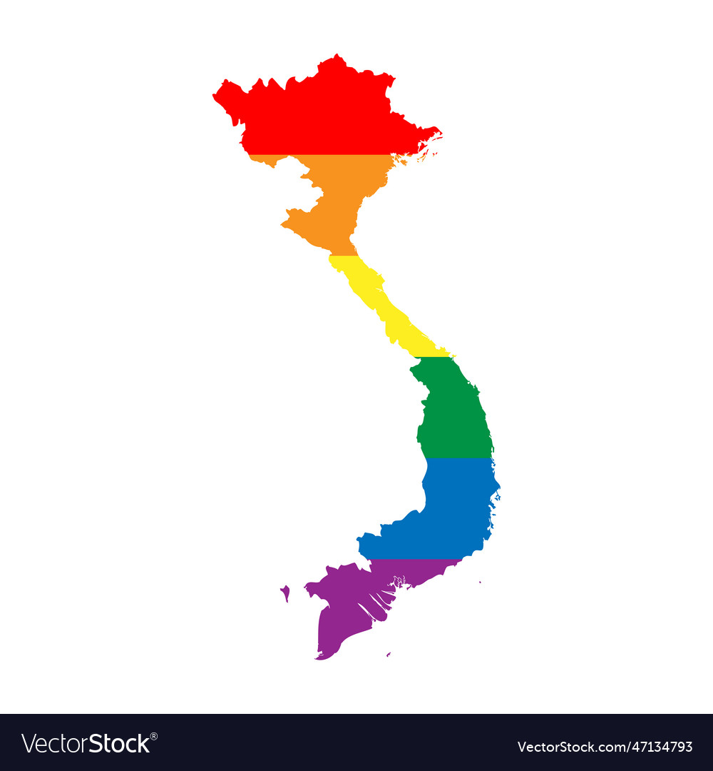 Vietnam rainbow map