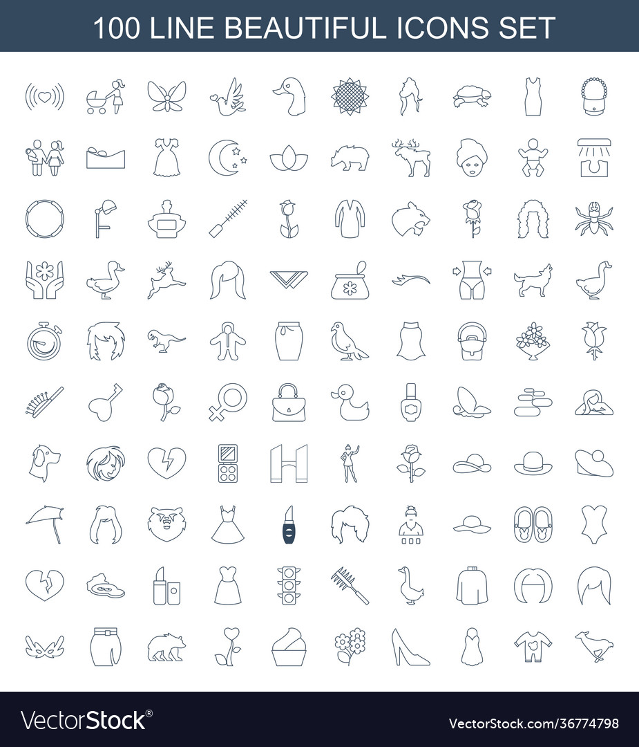 100 beautiful icons