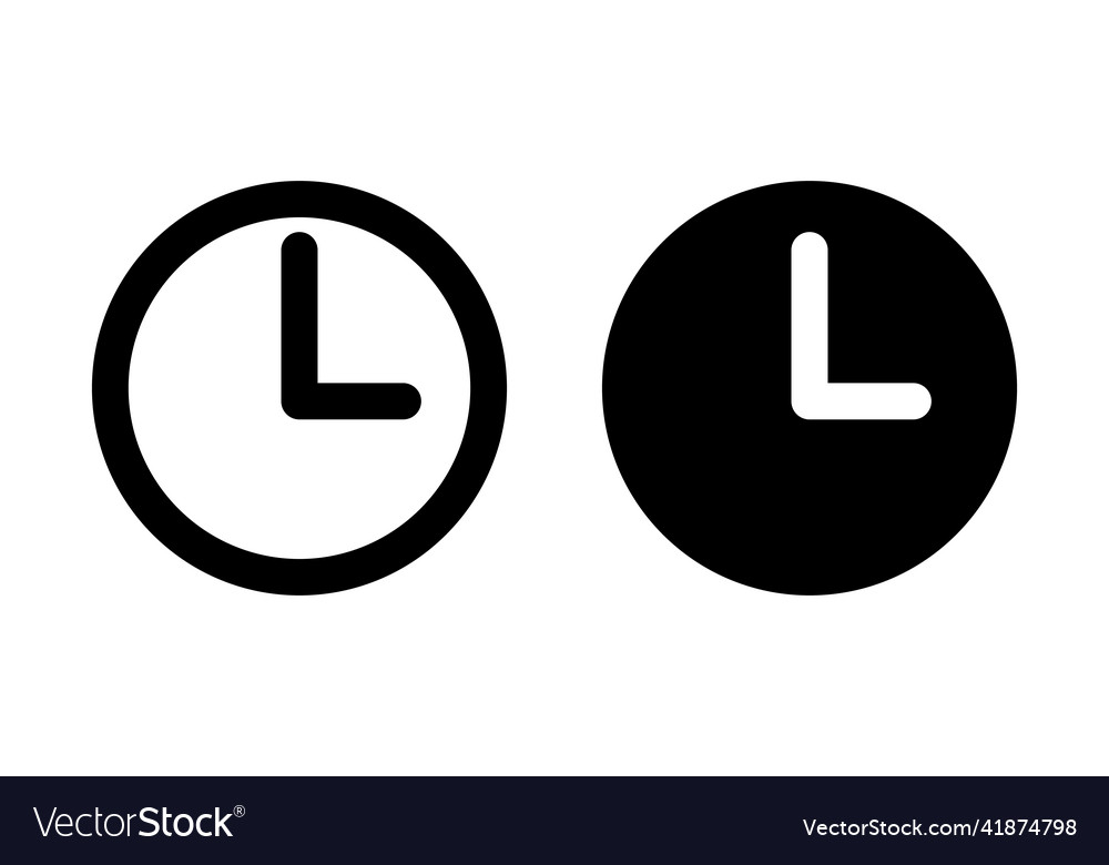 A set of clock icons time timer and stopwatch