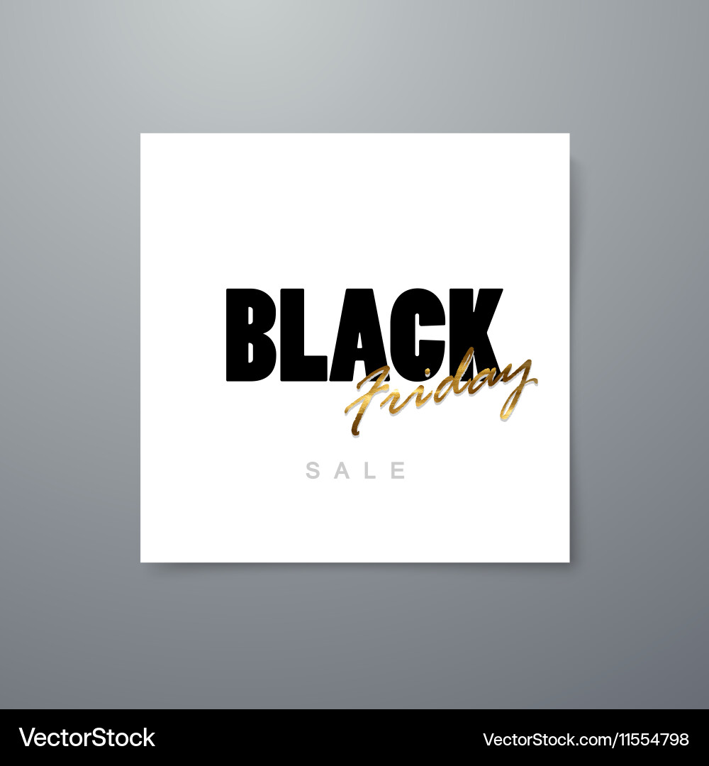 Black Friday Sale Banner Design Template Vector Image