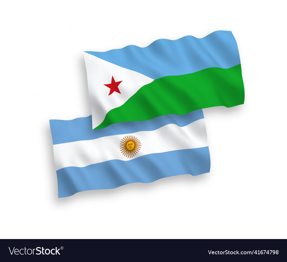 Djibouti & Argentinien Flaggen