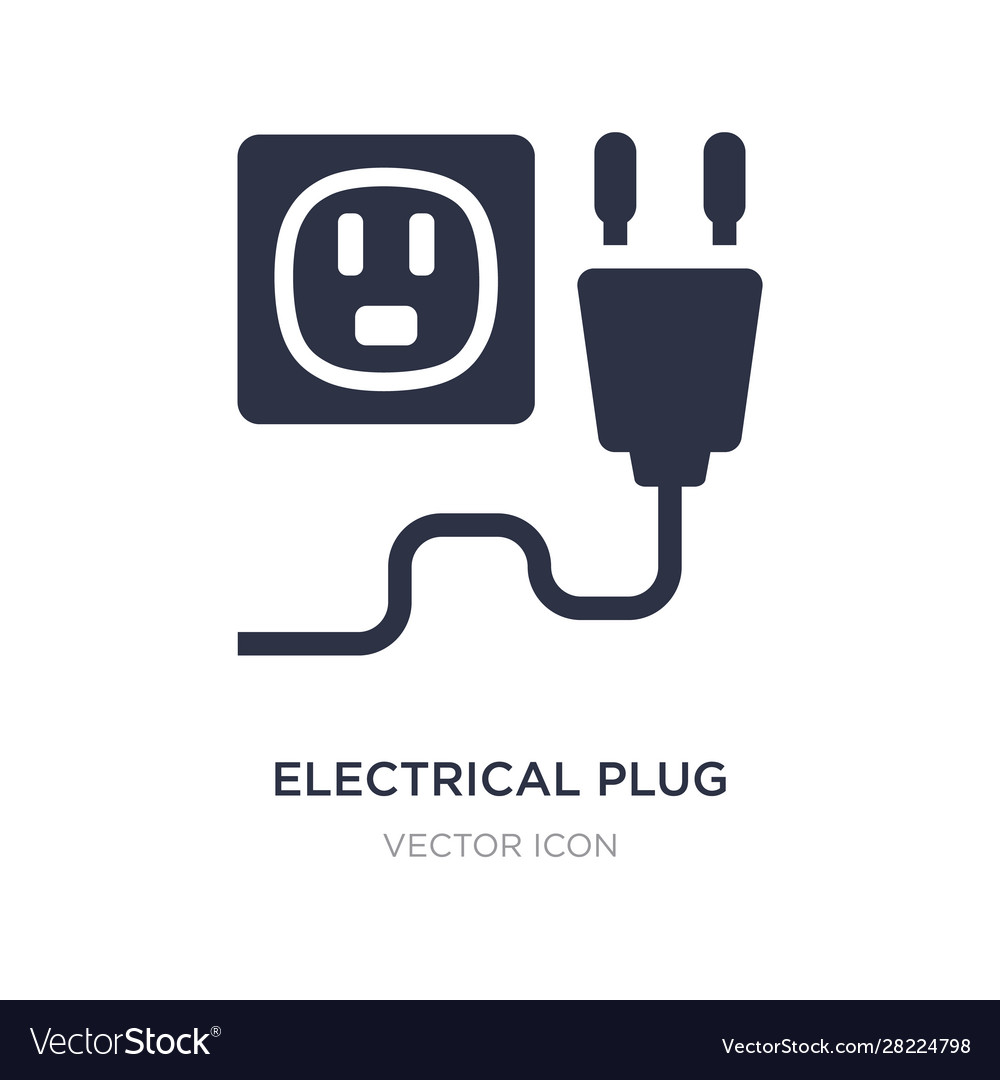 Electrical plug icon on white background simple Vector Image