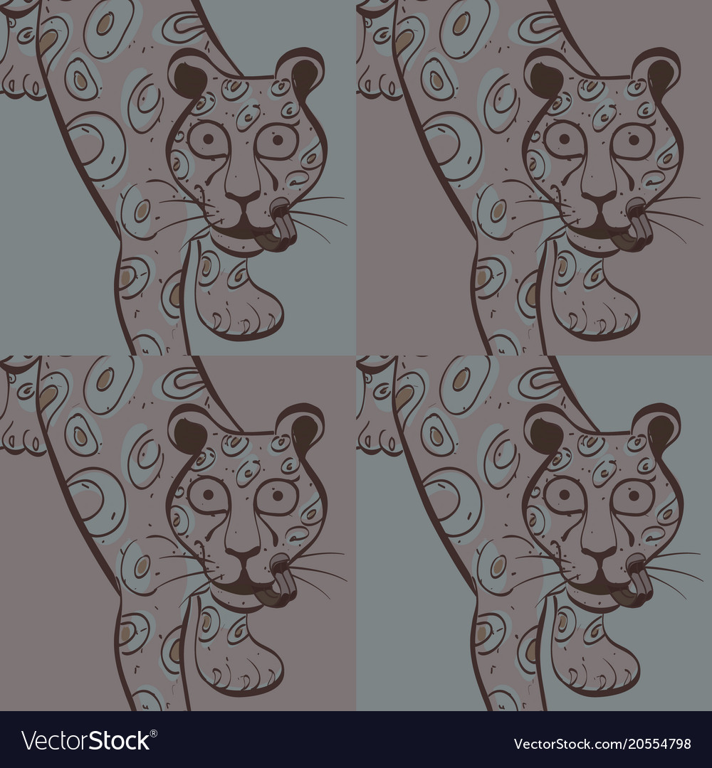 Leopard modern seamless pattern
