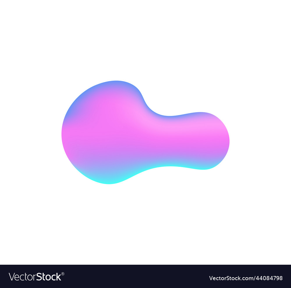 Liquid hologram shapes futuristic fluid Royalty Free Vector