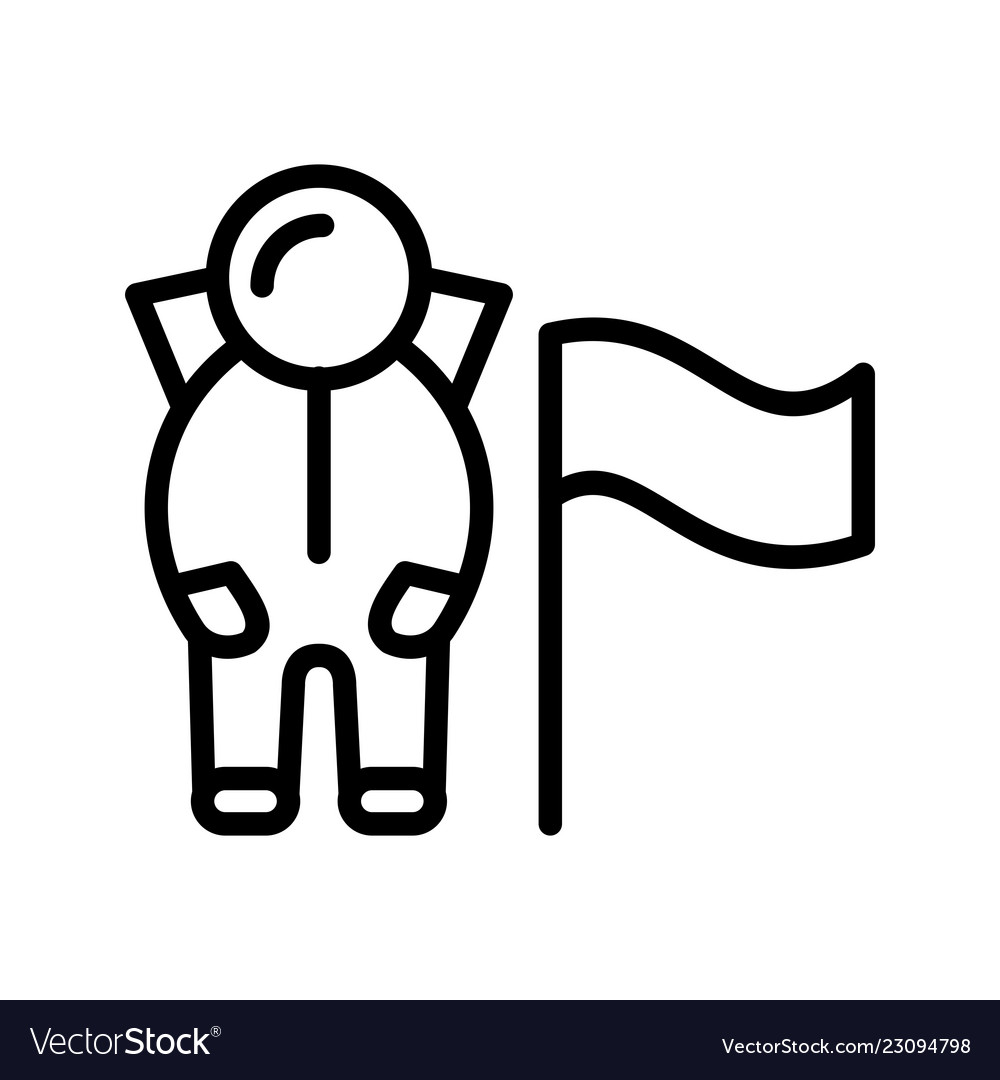Man with flag icon