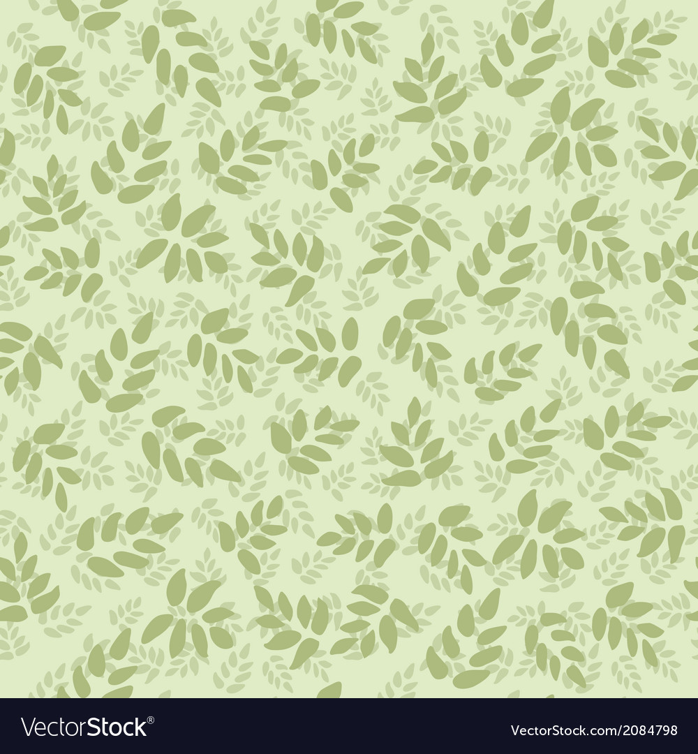 Seamless Pattern With Leaves Royalty Free Vector Image