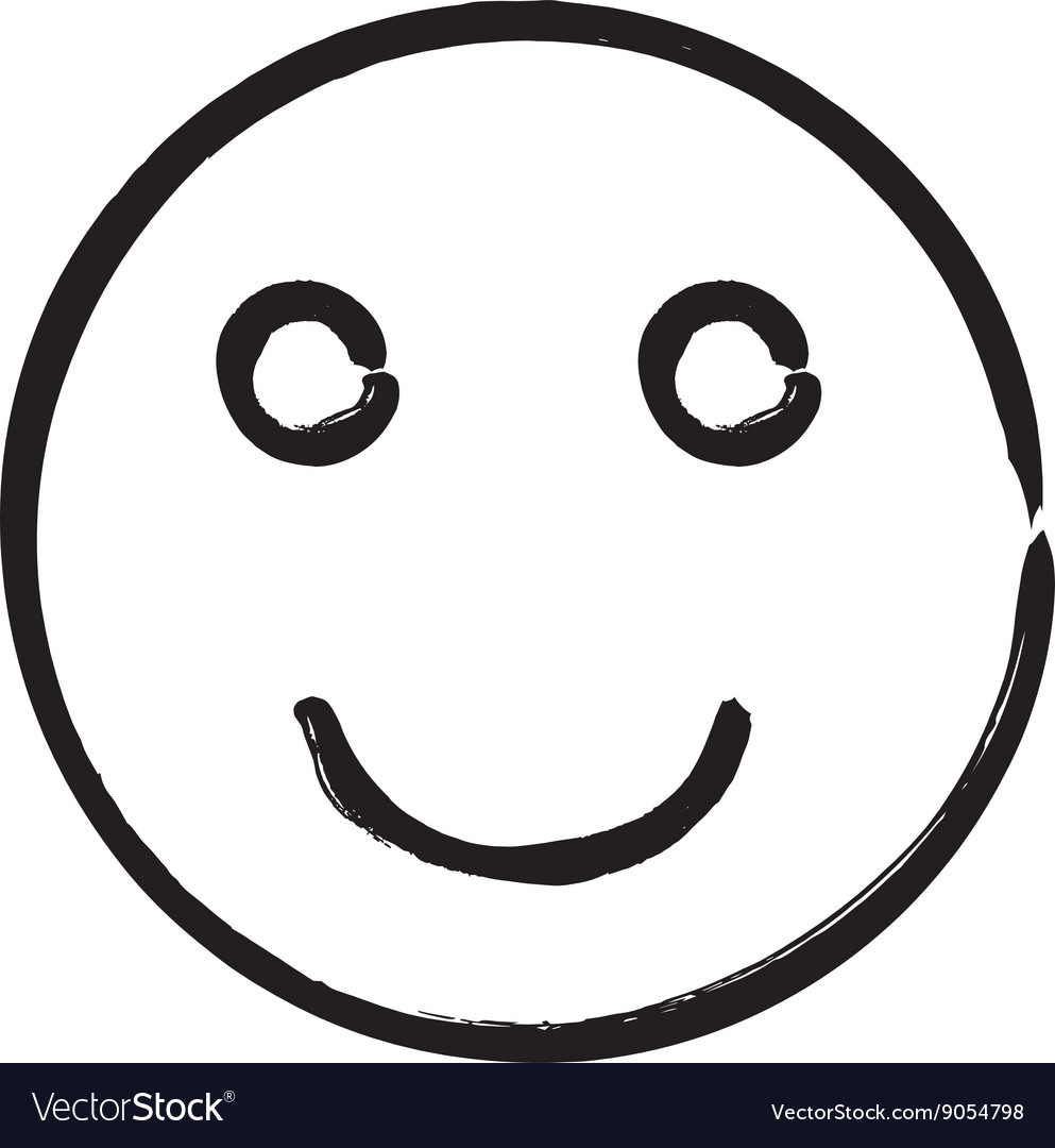 Smile face grunge icon symbol emoji Royalty Free Vector