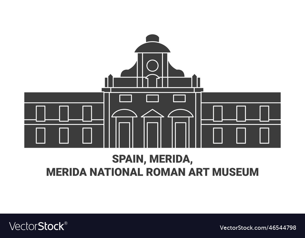 Spain merida national roman art museum Royalty Free Vector