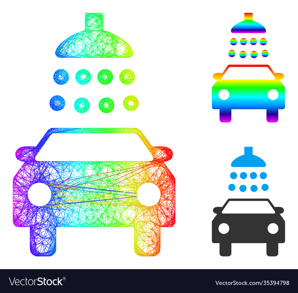 Spectrum net gradient car shower icon vector image Spectrum net gradient car shower icon
