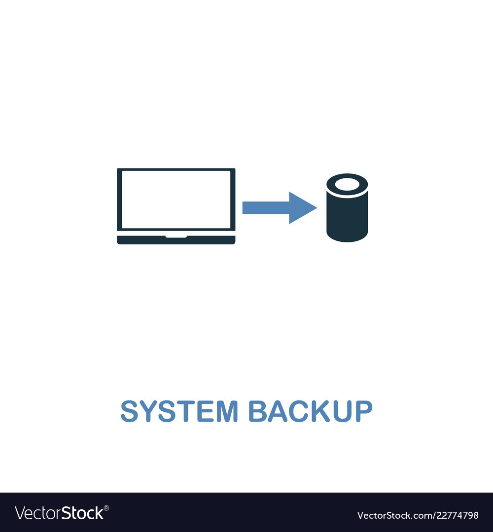 System backup icon in two colors premium design