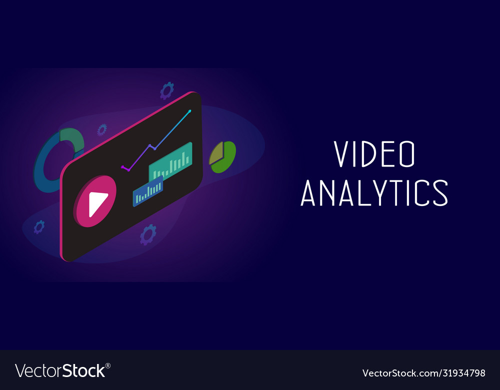 Videoanalyse mit Diagramm- und Diagramm-Icons-Banner