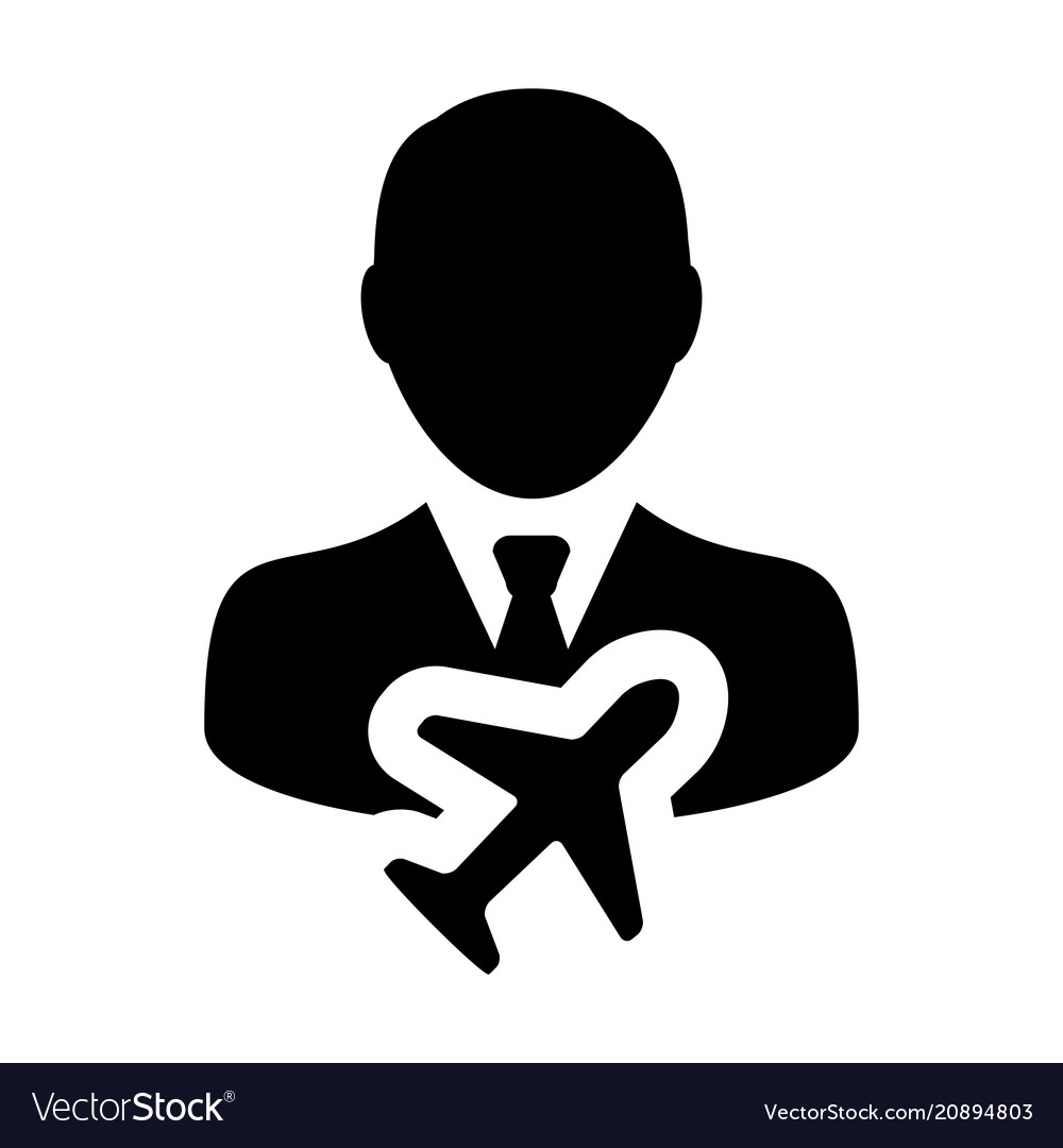 Airport icon male user person profile avatar Vector Image