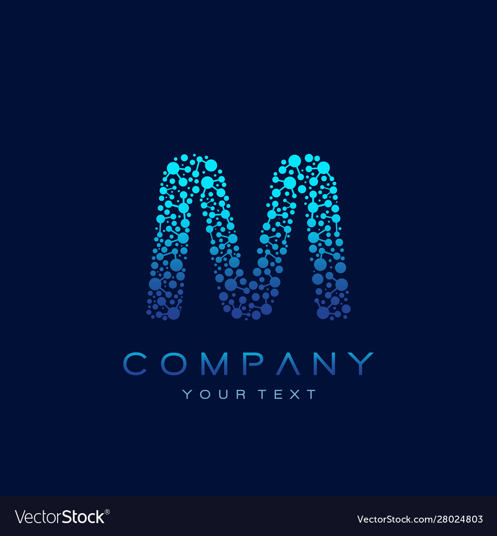 Connected Dots M Logo - Science & Tech