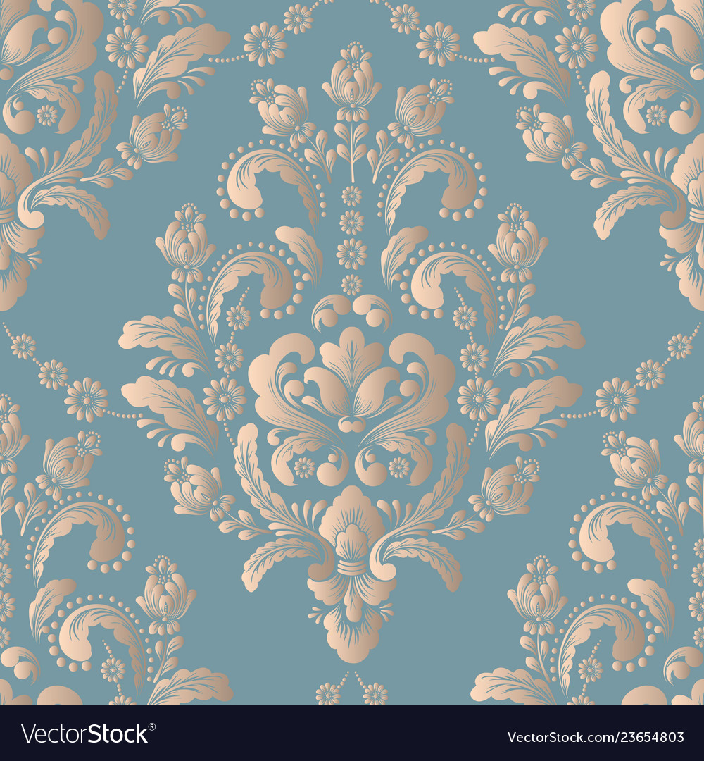 Damask seamless pattern element classical vector image Damask seamless pattern element classical