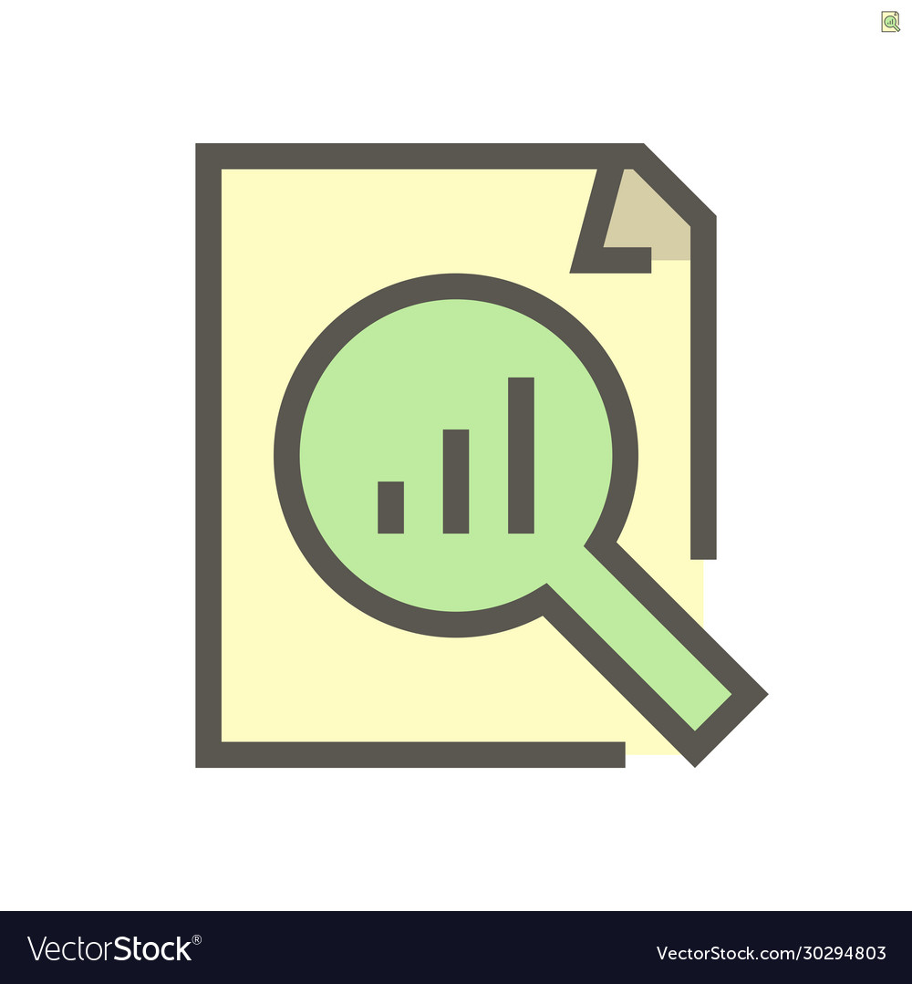 Document and business graph monitoring icon vector image Document and business graph monitoring icon