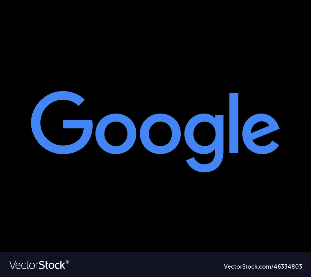 Google logo symbol blue and black design Vector Image