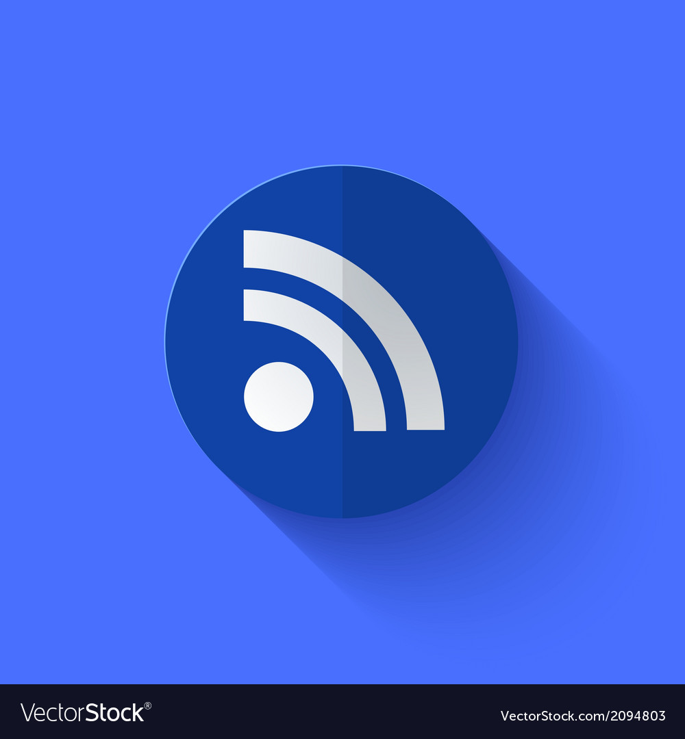 Modern flat blue circle icon