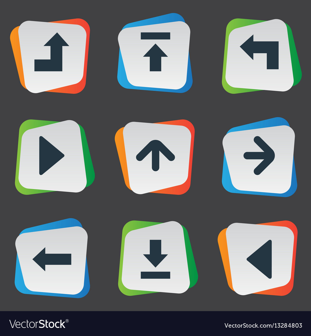 Set of 9 simple indicator icons can be found