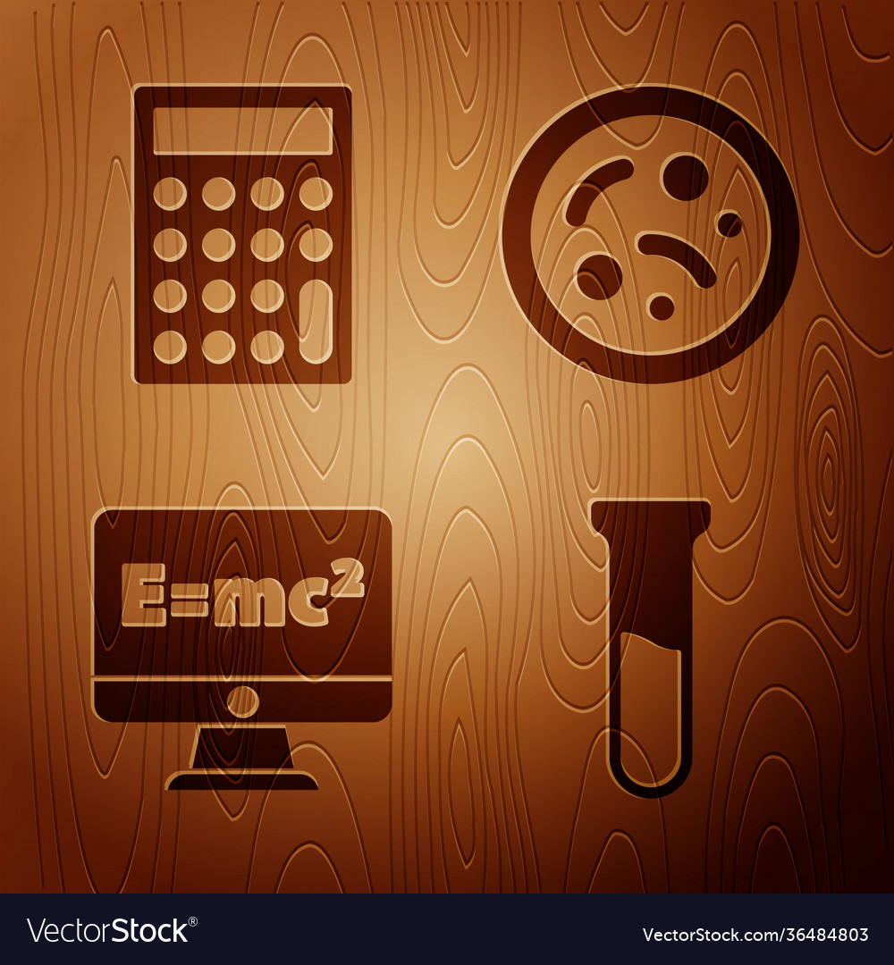 Set test tube and flask calculator equation