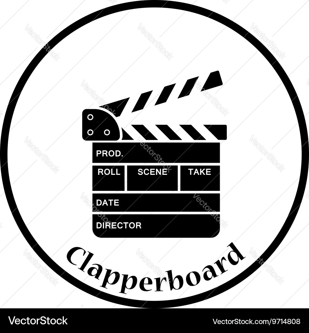 Clapperboard icon Royalty Free Vector Image - VectorStock