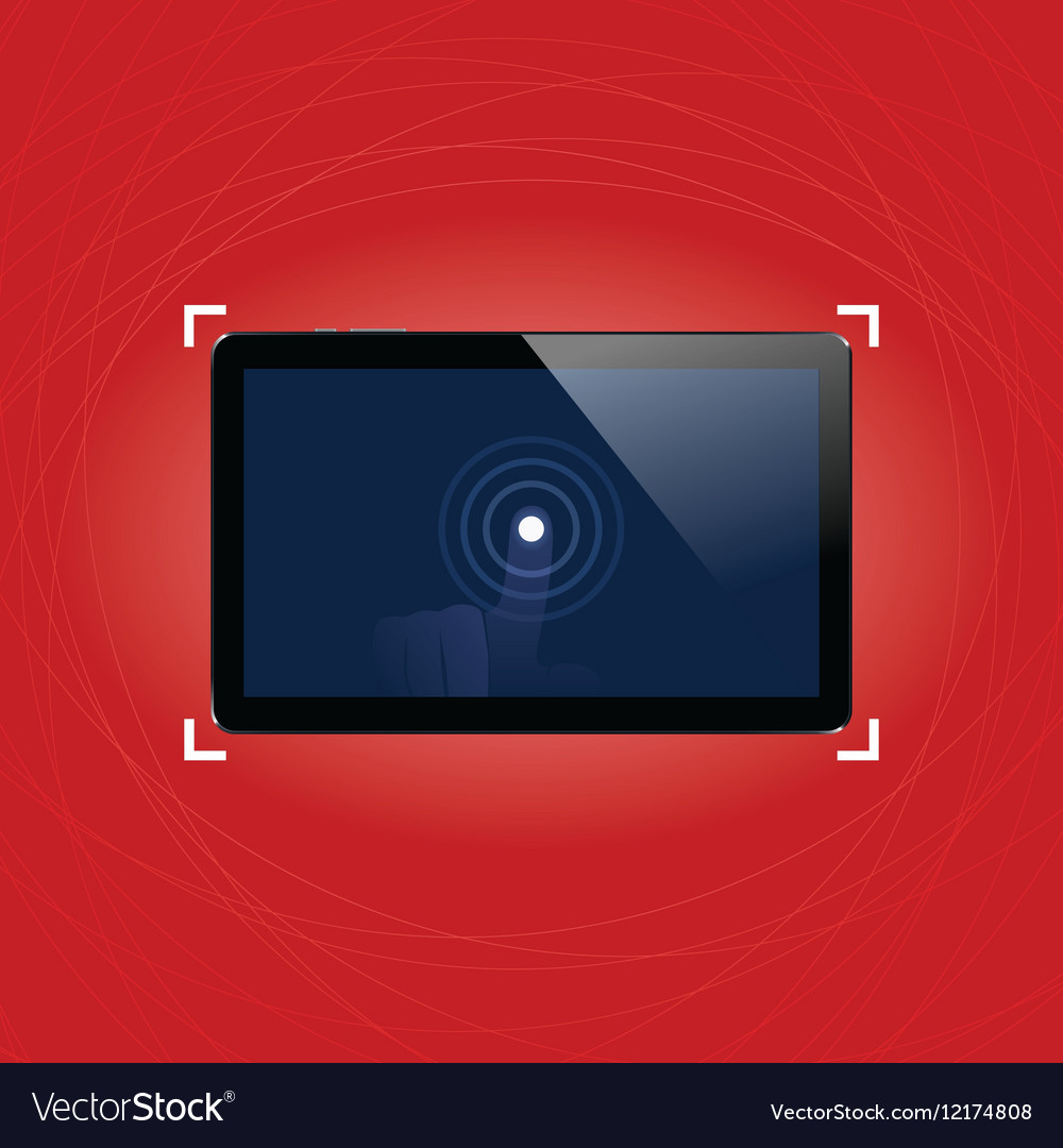 Digital tablet with shiny sensor screen touch