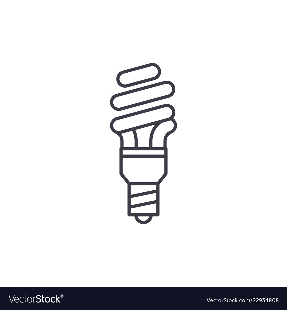 Energy saving line icon concept