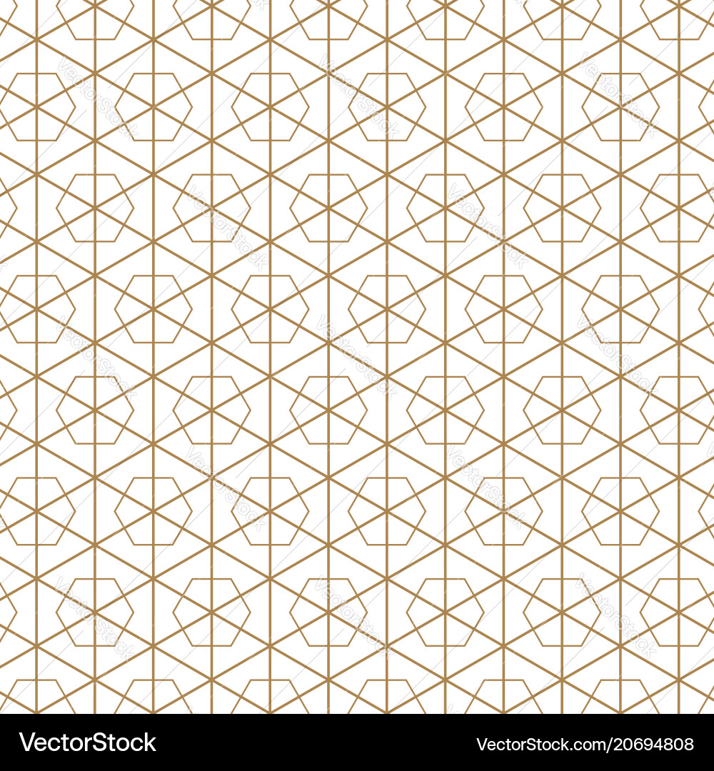 Japanese gold background and pattern geometric Vector Image