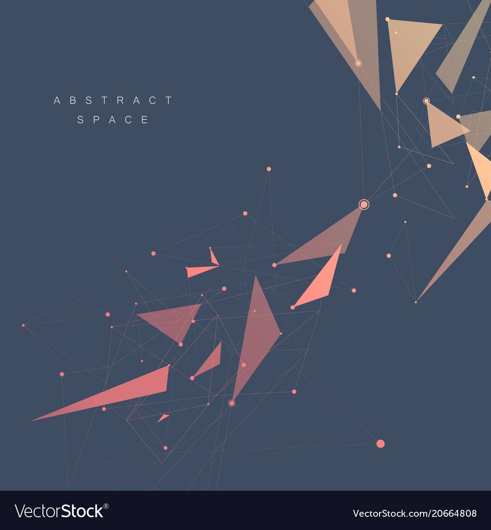 Molecular structure with connected abstract shapes vector image Molecular structure with connected abstract shapes