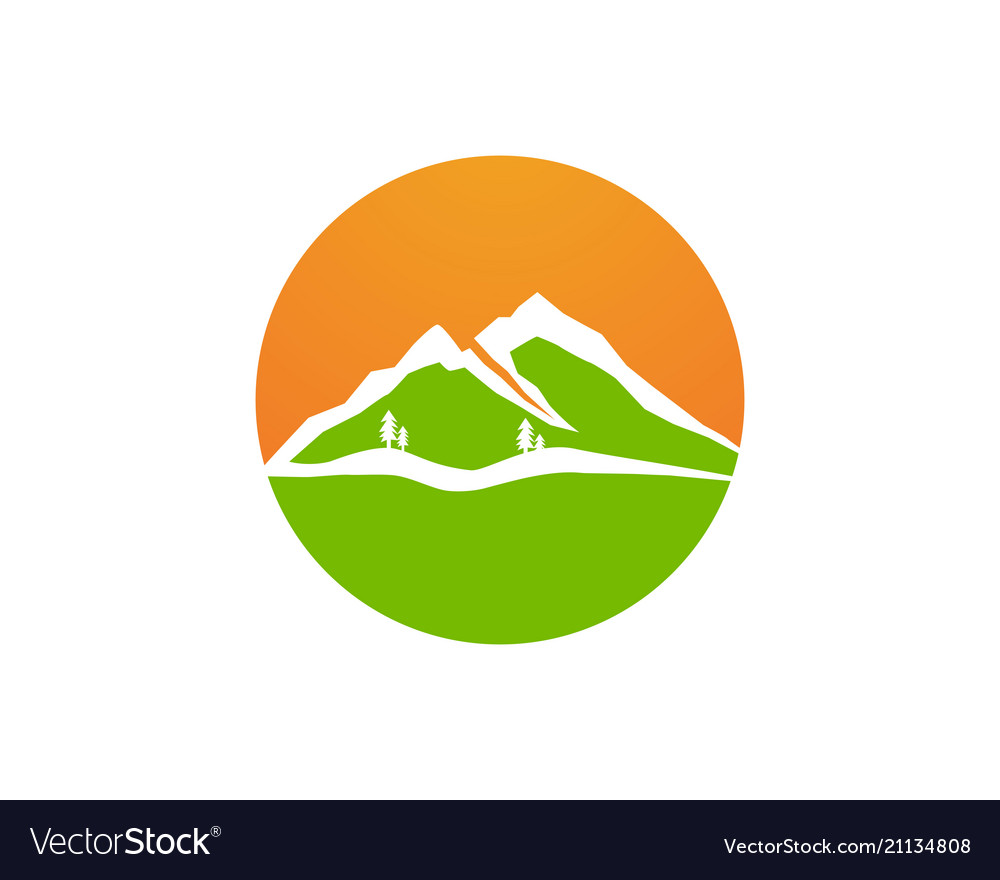 Mountain and water logo business template