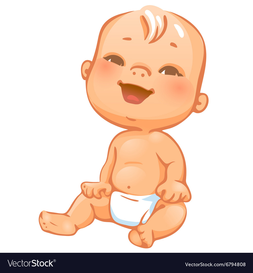 Portrait Happy Smiling Baby Royalty Free Vector Image