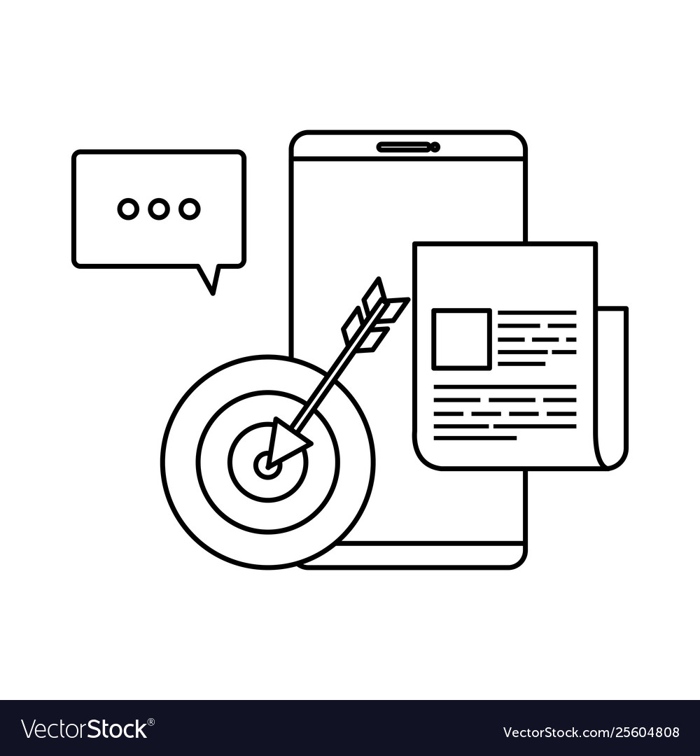 Smartphone with speech bubble and document vector image Smartphone with speech bubble and document