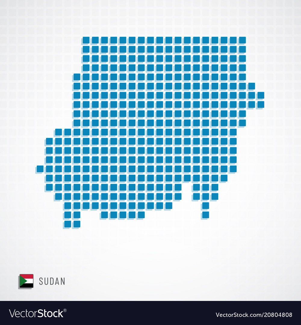 Sudan map and flag icon vector image Sudan map and flag icon