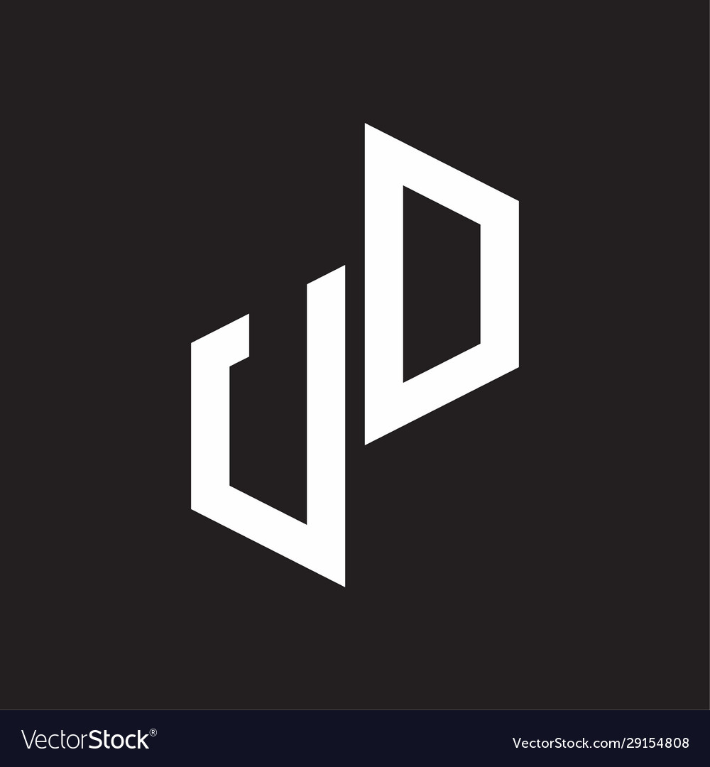 Ud initial letters logo monogram with up to down