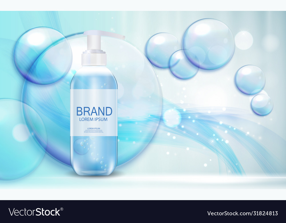 Design Kosmetik Produktvorlage für Anzeigen vector image Design Kosmetik Produktvorlage für Anzeigen