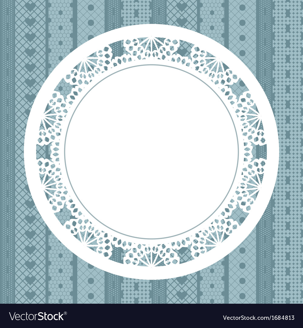 Elegant doily on lace background