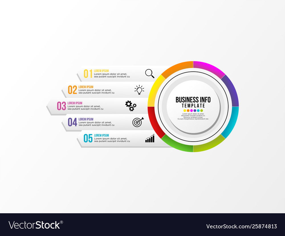 Infographic design template with options steps vector image Infographic design template with options steps