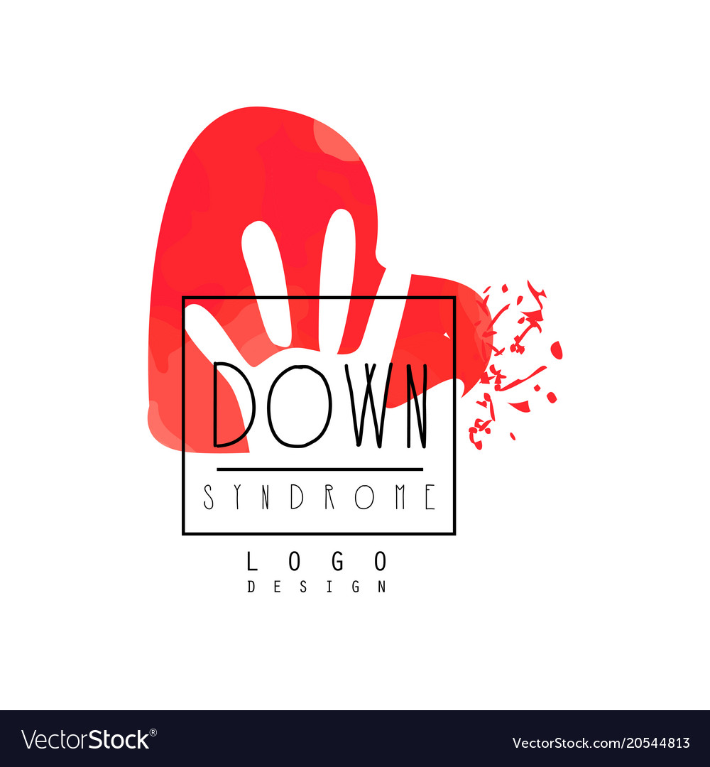 Original down syndrome logo for medical Royalty Free Vector