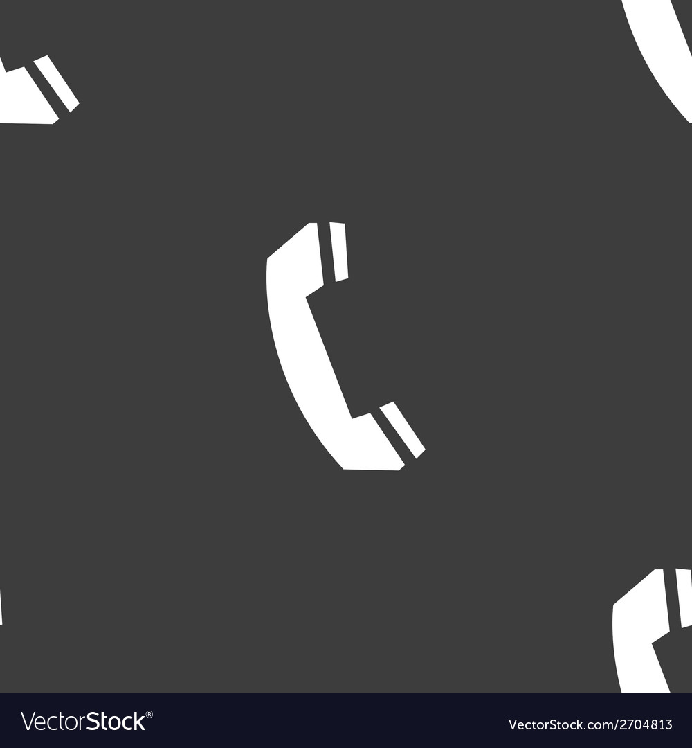 Phone web icon flat design seamless gray pattern