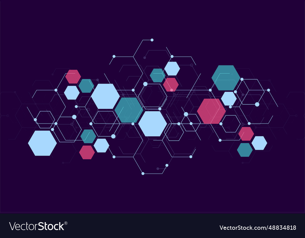 Abstraktes Hexagonal Molekulare Strukturen