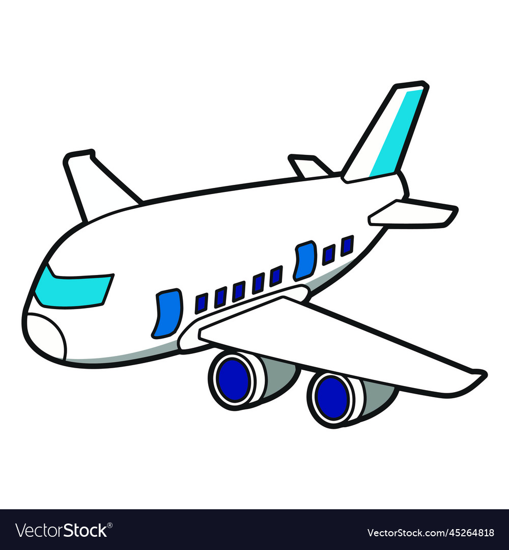 Airplane cartoon design Royalty Free Vector Image