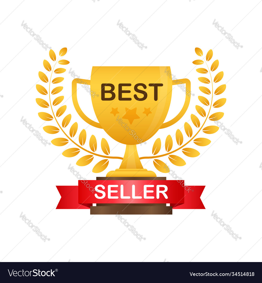 Best seller badge logo design Royalty Free Vector Image