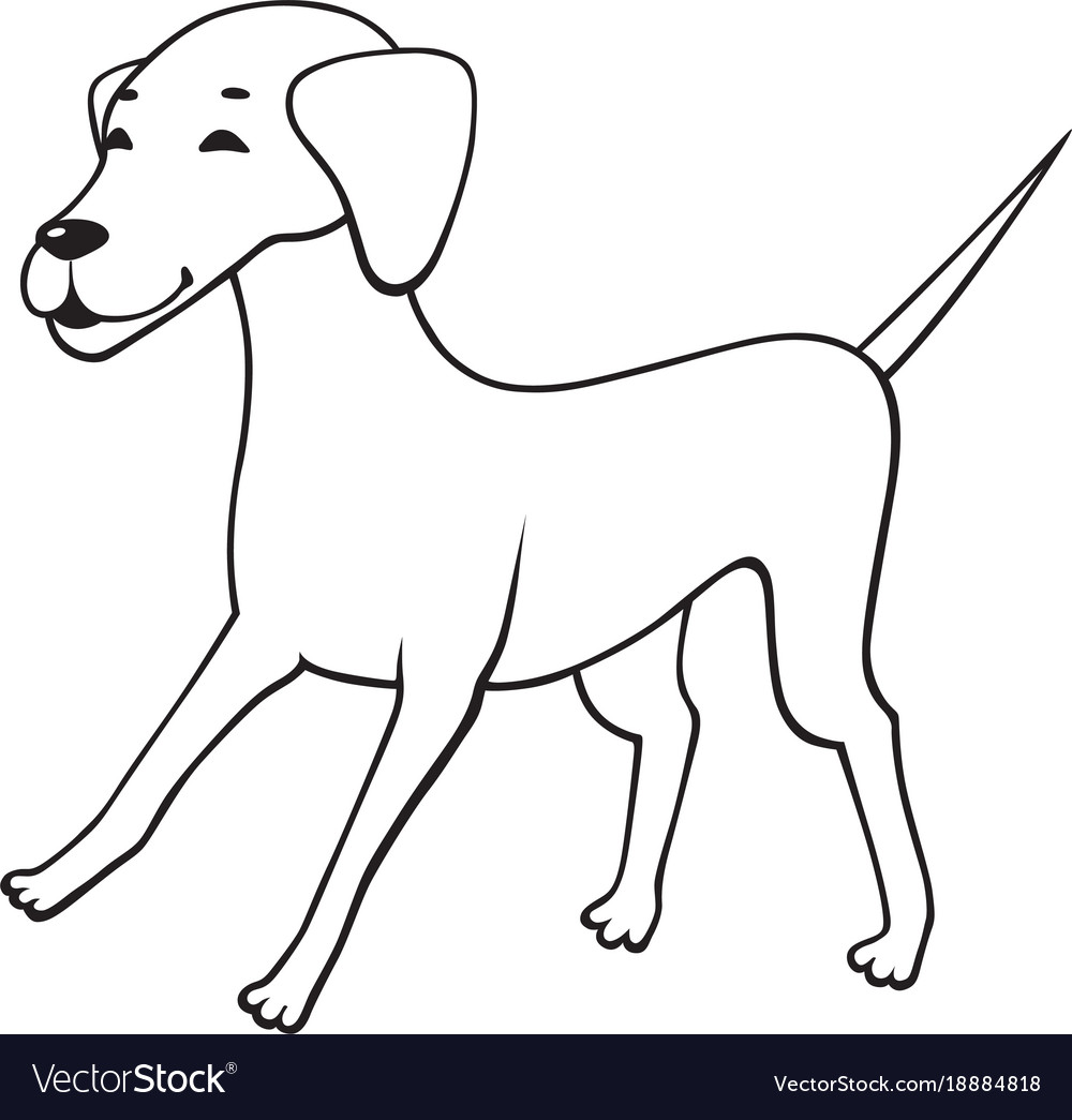 Cartoon dog Royalty Free Vector Image - VectorStock