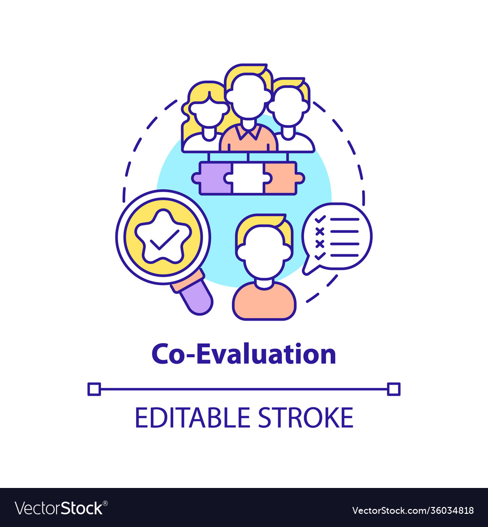 Co-evaluation Concept Icon Royalty Free Vector Image